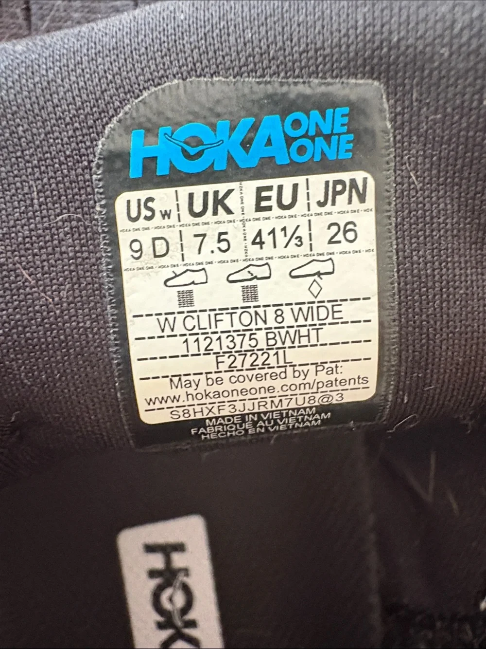 Hoka Black Athletic Running Shoes